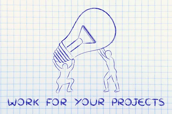 Concept of working for your projects — Stock Photo, Image