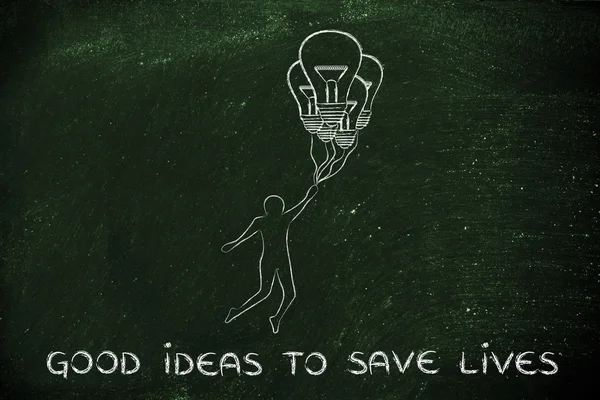 Concept of good ideas to save lives — Stock Photo, Image