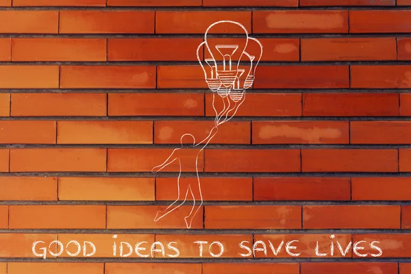 Концепция хороших идей для спасения жизней — стоковое фото
