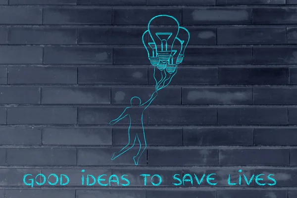 Concept de bonnes idées pour sauver des vies — Photo