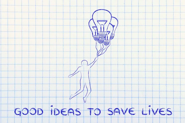 Concept of good ideas to save lives — Stock Photo, Image