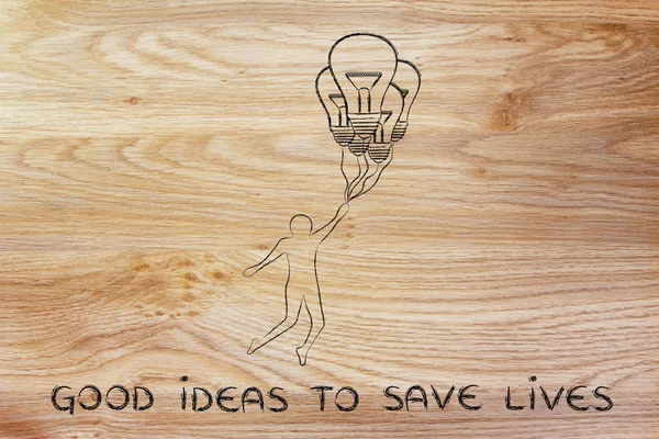 Concept of good ideas to save lives — Stock Photo, Image