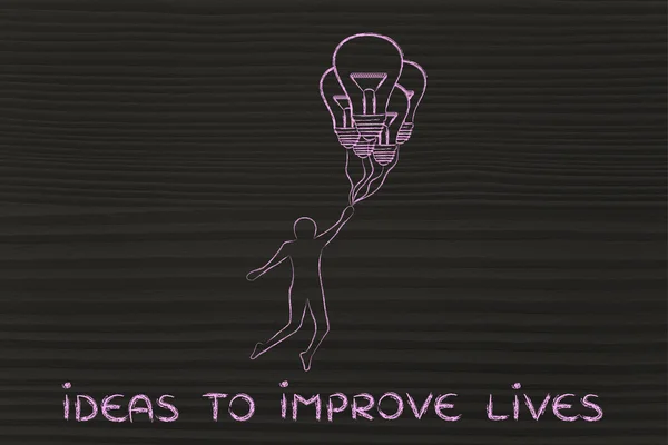Conceito de ideias para melhorar a vida — Fotografia de Stock