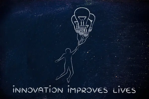 Концепция инноваций улучшает жизнь — стоковое фото