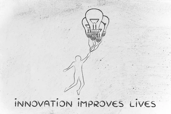 Concept d'innovation améliore les vies — Photo