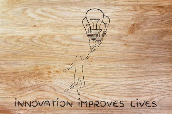 Begreppet innovation förbättrar liv — Stockfoto