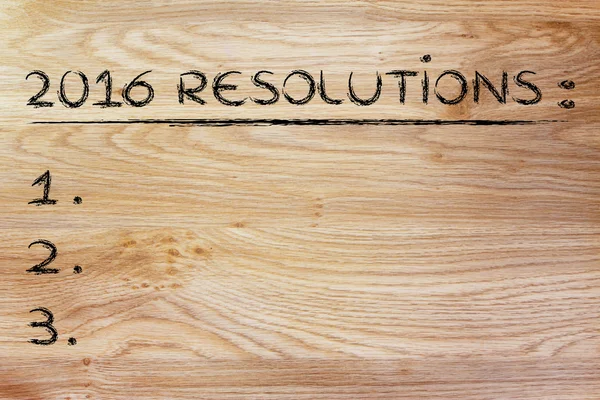 Lijst van new year's resoluties voor 2016 — Stockfoto