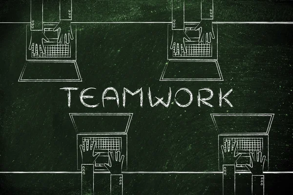 Teamwork concept illustratie — Stockfoto