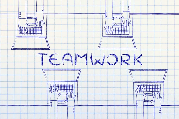 Teamwork koncept illustration — Stockfoto