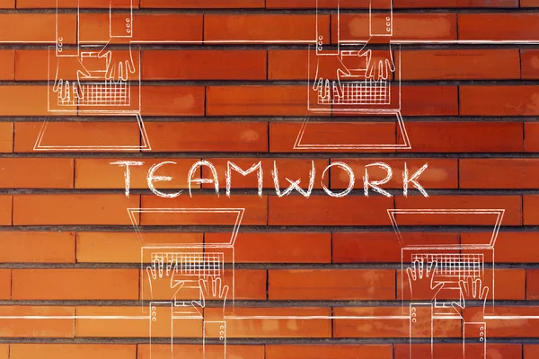 Illustrazione del concetto di lavoro di squadra — Foto Stock