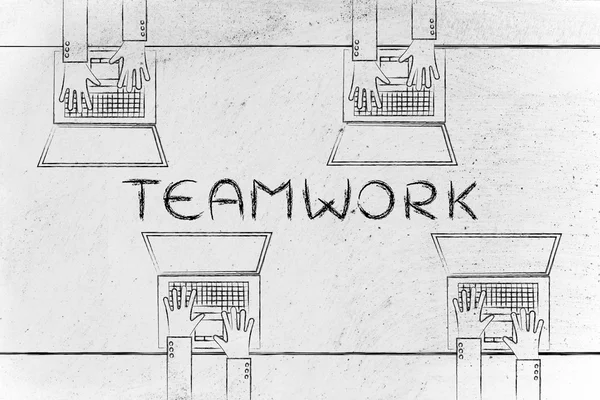 Teamwork concept illustratie — Stockfoto