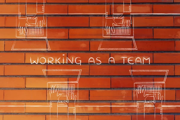 Concept van werken als een team — Stockfoto