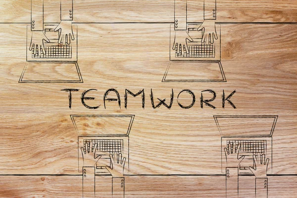 Teamwork concept illustratie — Stockfoto