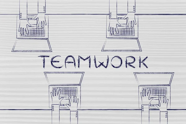 Teamwork concept illustratie — Stockfoto