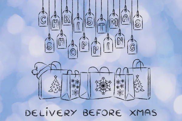 Delivery before Christmas illustration