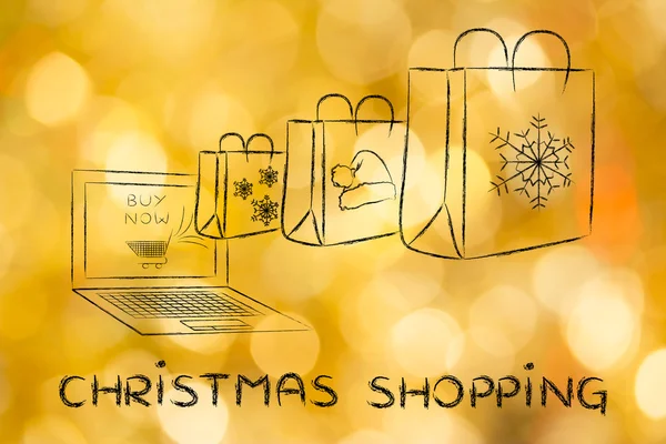 Konzept des Weihnachtseinkaufs — Stockfoto