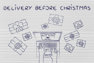 Teslim edilmeden önce Christmas illüstrasyon