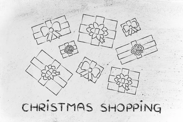 Koncepcja świątecznych zakupów — Zdjęcie stockowe
