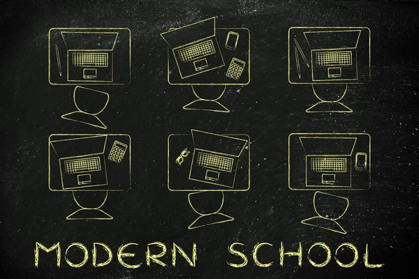 Concept van moderne school — Stockfoto