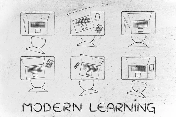Έννοια της σύγχρονης μάθησης — Φωτογραφία Αρχείου