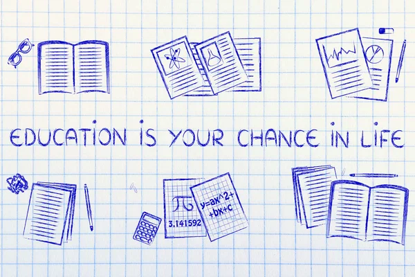 Education is your chance in life illustration — Stock Photo, Image