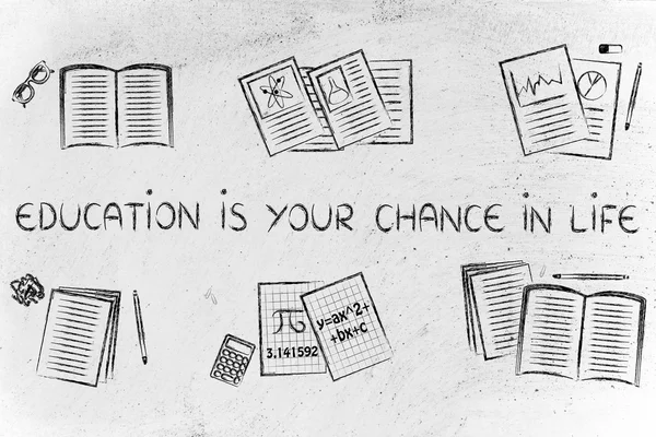 Educação é a sua chance na ilustração da vida — Fotografia de Stock
