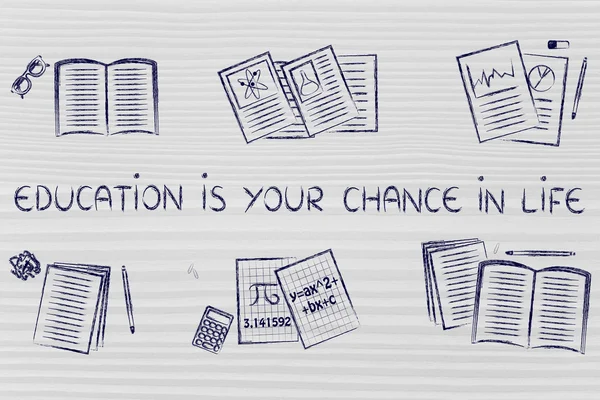 Utbildning är din chans i livet illustration — Stockfoto