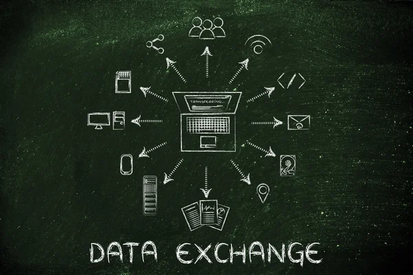 Conceptul de schimb de date — Fotografie, imagine de stoc