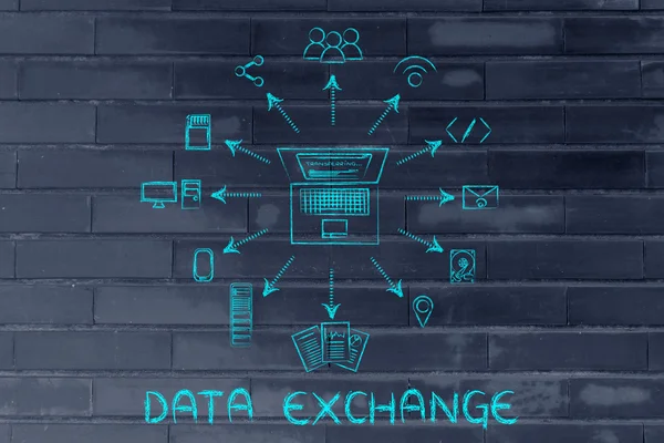 Conceptul de schimb de date — Fotografie, imagine de stoc