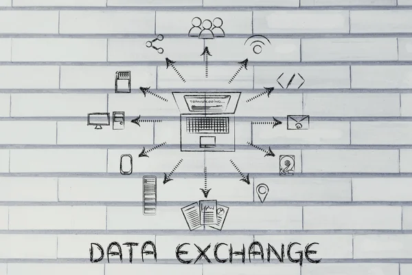 Concept of data exchange — Stock Photo, Image