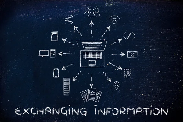 Concept of exchanging information — Stock Photo, Image