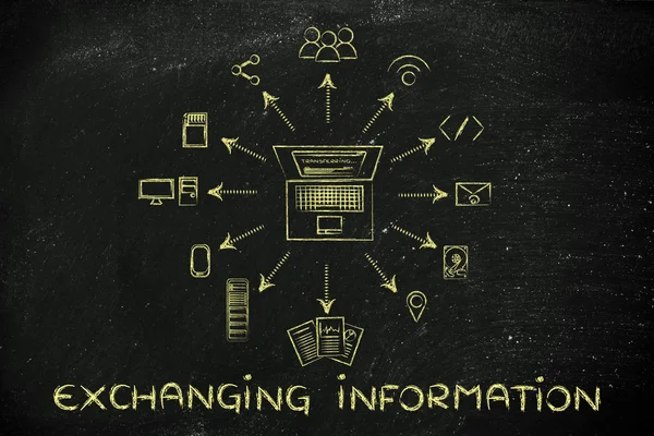 Concept of exchanging information — Stock Photo, Image