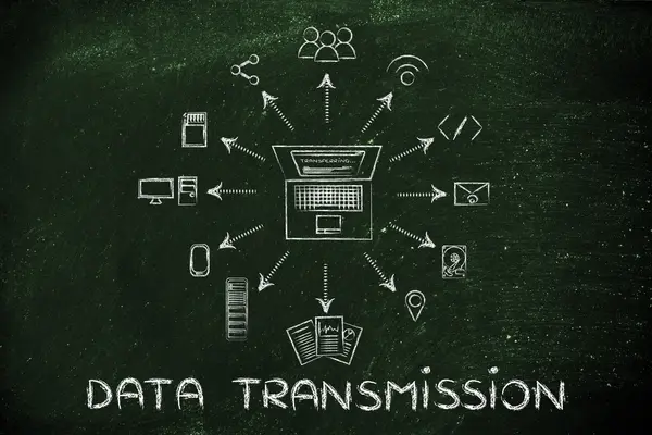 Konzept der Datenübertragung — Stockfoto