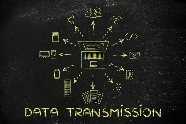 Konzept der Datenübertragung — Stockfoto