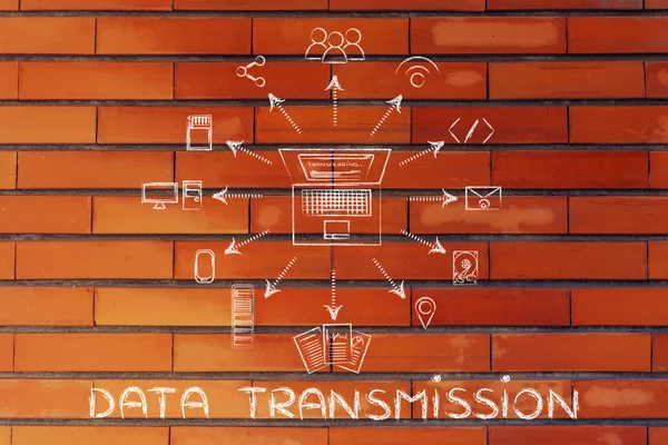 Concetto di trasmissione dei dati — Foto Stock