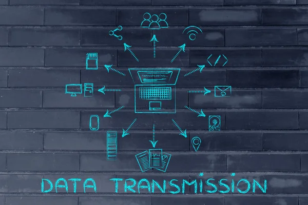 Concept of data transmission — Stock Photo, Image