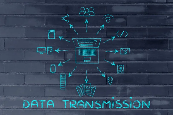 Konzept der Datenübertragung — Stockfoto
