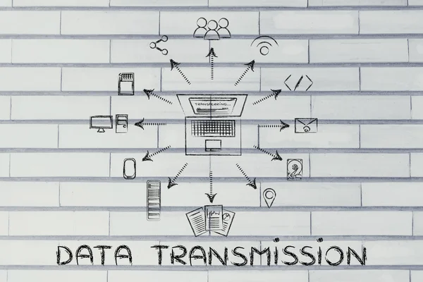 Koncepcja transmisji danych — Zdjęcie stockowe