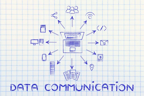Konzept der Datenkommunikation — Stockfoto