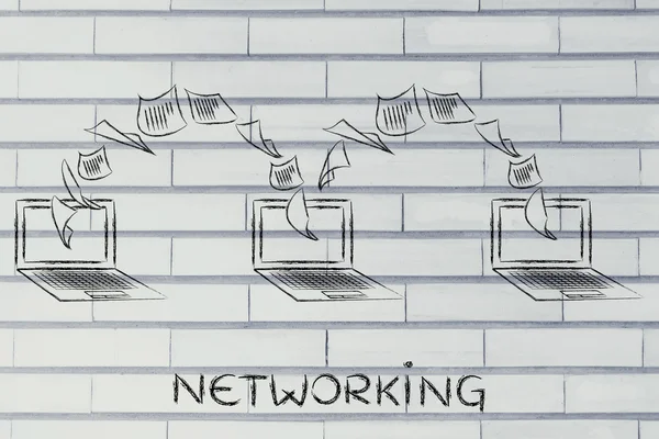 Концепция интернет-сетей — стоковое фото