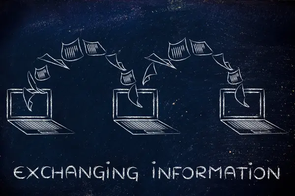 Concept of exchange information — Stock Photo, Image