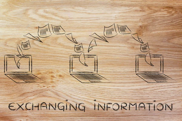 Έννοια της ανταλλαγής πληροφοριών — Φωτογραφία Αρχείου