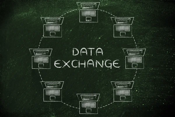 Conceptul de schimb de date — Fotografie, imagine de stoc
