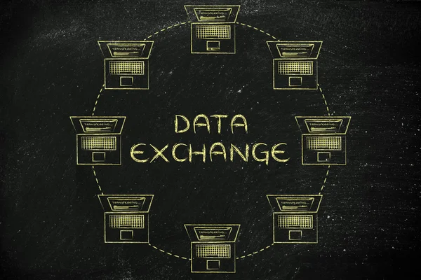 Concept d'échange de données — Photo
