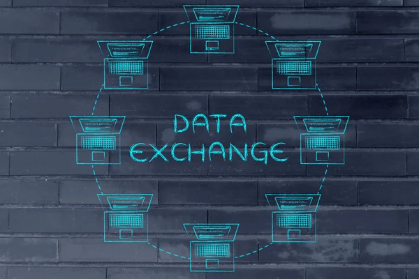 Conceptul de schimb de date — Fotografie, imagine de stoc