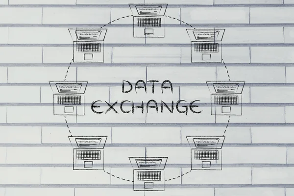 Concept of data exchange — Stock Photo, Image