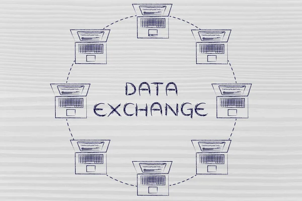 Concept of data exchange — Stock Photo, Image