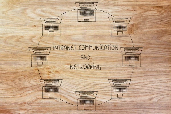 Concept van internet-communicatie en netwerken — Stockfoto