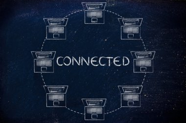 dizüstü bilgisayarlar için daire şeklinde bir ağa bağlı