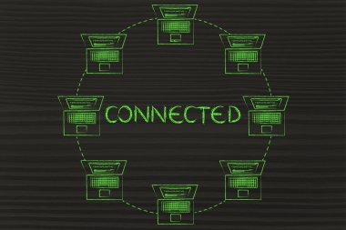 dizüstü bilgisayarlar için daire şeklinde bir ağa bağlı